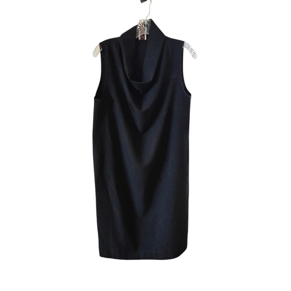 Anne Klein Elegant Black Cowl Neck Midi Dress - Picture 2 of 8